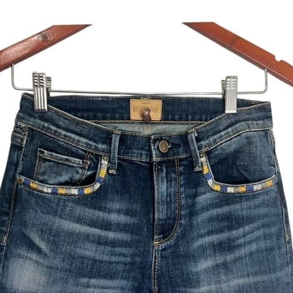 Driftwood x‎ FP Jeans by Anthropologie Embroidery Around Pockets & Waist Size 26